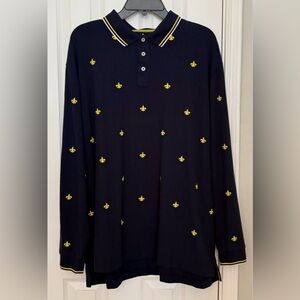 Daniel Cremieux Navy and Gold Knit, size xxl